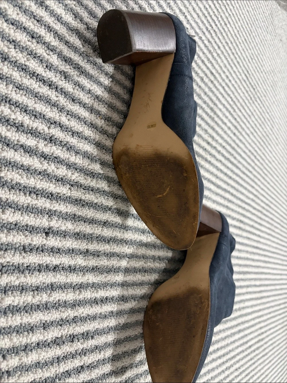 Lord & Taylor Navy Suede Ankle Booties